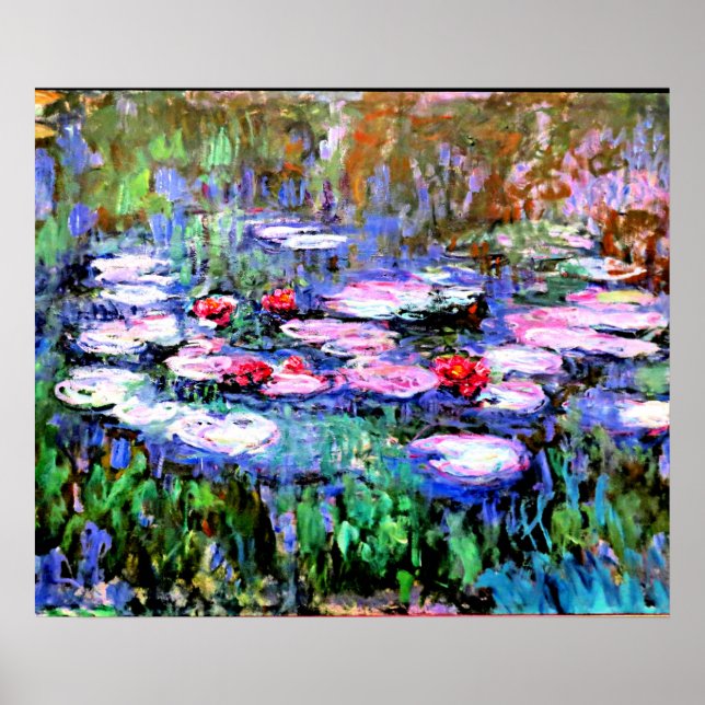 Monet - Los Nenufares (vattenlillierna) Poster (Framsidan)