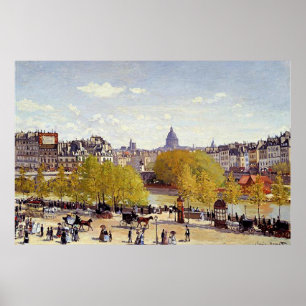 Monet - Louvres, Paris, Wharf Poster