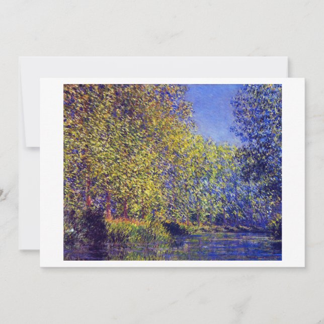 Monet-målarbend i floden Epte nära Giverny Meddelande (Framsida)