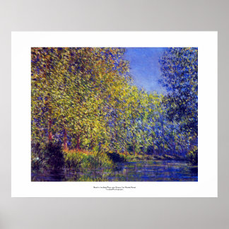 Monet-målarbend i floden Epte nära Giverny Poster