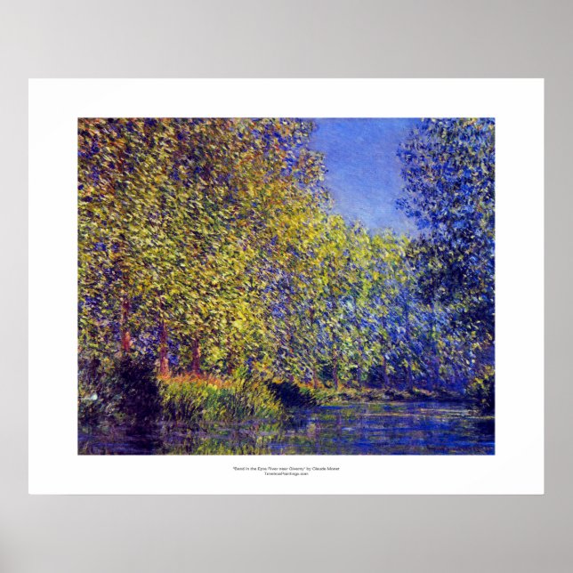 Monet-målarbend i floden Epte nära Giverny Poster (Framsidan)