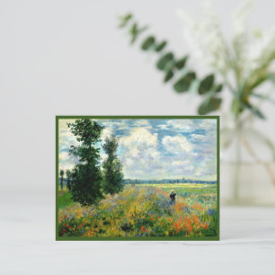 Monet-målning, Poppy Fält, Argentina. Vykort