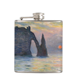Monet - Manneport, Cliff at Etretat, Sunset Fickplunta