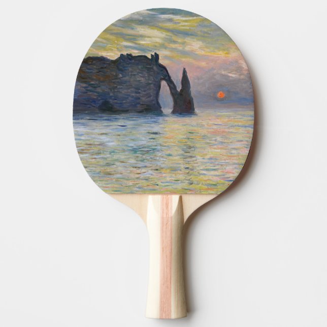 Monet - Manneport, Cliff at Etretat, Sunset Pingisracket (Framsidan)