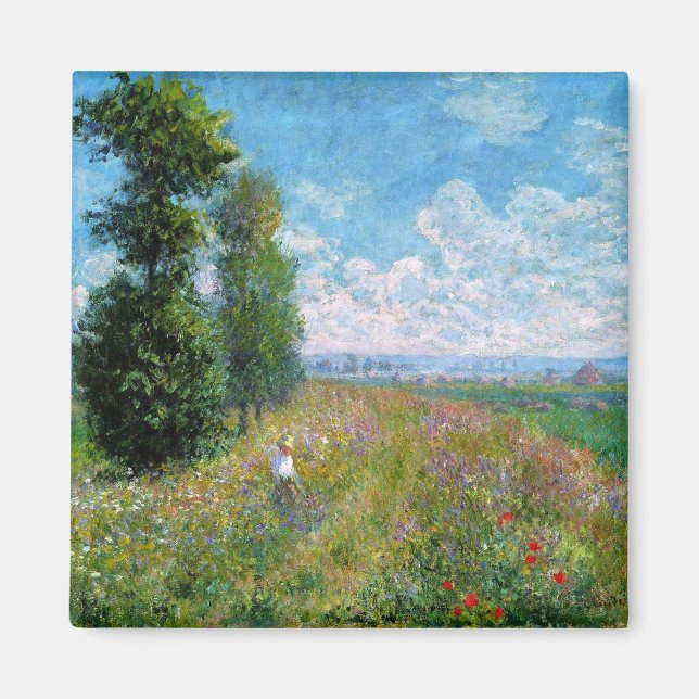 Monet - Meadow with Poplars Magnet (Framsidan)
