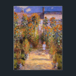 Monet - Monets Garden vid Vetheuil Vykort<br><div class="desc">Monet's Garden at Vetheuil,  1881 bra konsmålning av Claude Monet</div>