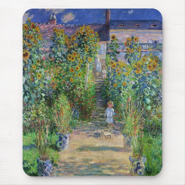 Monet , Monets trädgård i Vétheuil Musmatta (Framsidan)