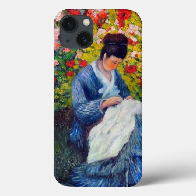 Monet Mor och Child i Garden (Baksida)