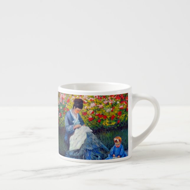 Monet Mor och Child i Garden Espressomugg (Höger)