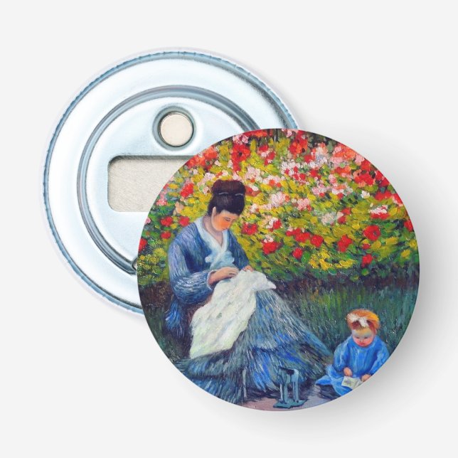 Monet Mor och Child i Garden Flasköppnare (Framsidan)