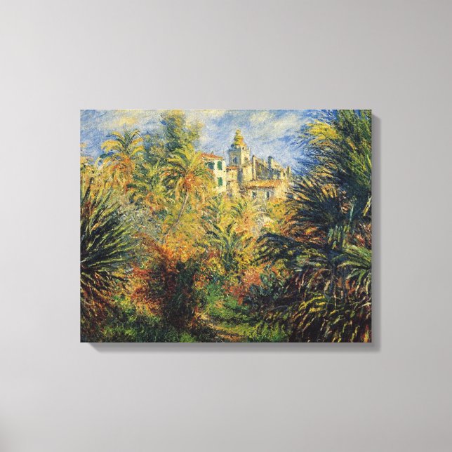 Monet - Moreno-trädgården i Bordighera Canvastryck (Framsida)