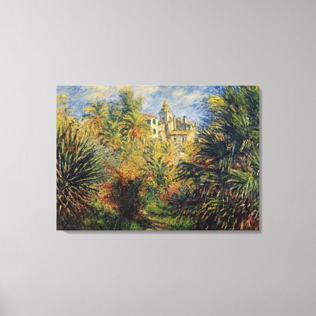 Monet - Moreno-trädgården i Bordighera Canvastryck (Framsida)