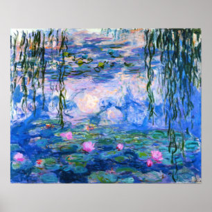 Monet näckrosaffisch poster