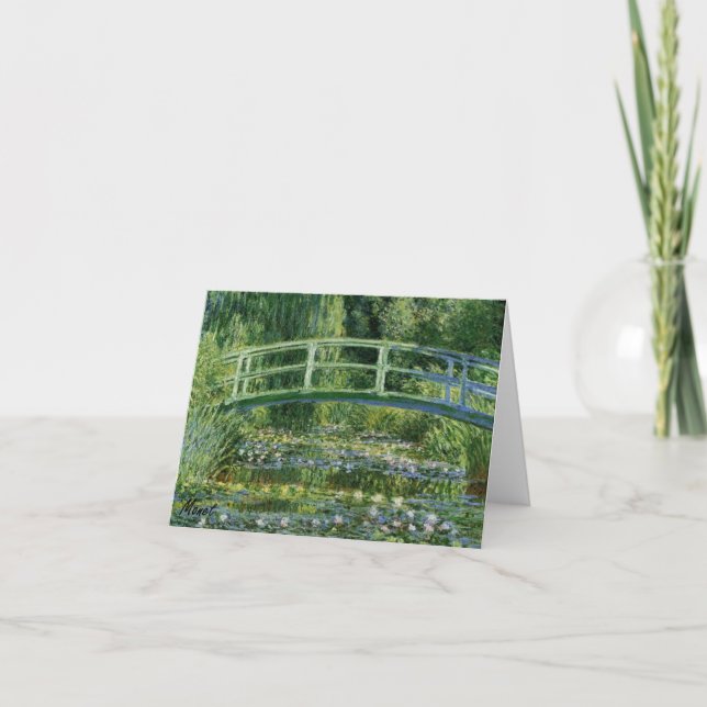 MONET-näckrosdamm 1897 noterar kortet Kort (Framsida)