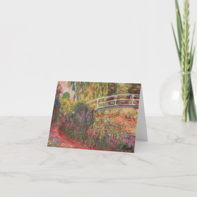 MONET-näckrosdamm: VattenIrises noterar kortet Kort (Framsida)