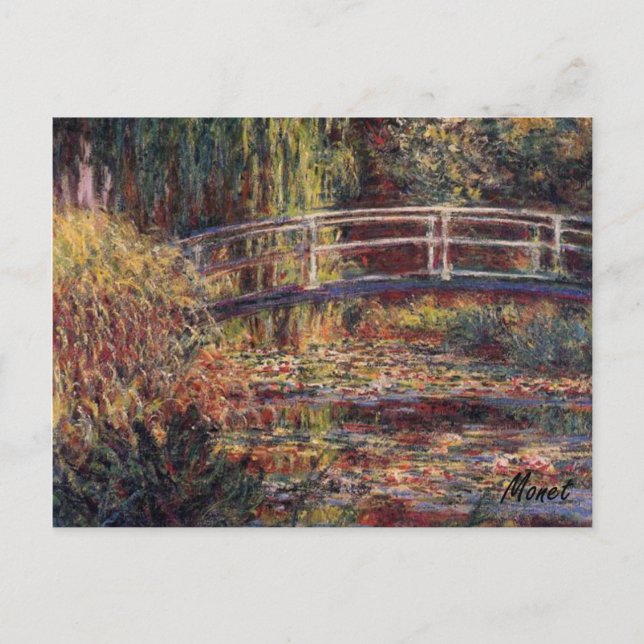 MONET Näckrosdammen Postkort Symfoni i Rosa Vykort (Framsida)