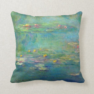 Monet näckrosdekorativ kudde