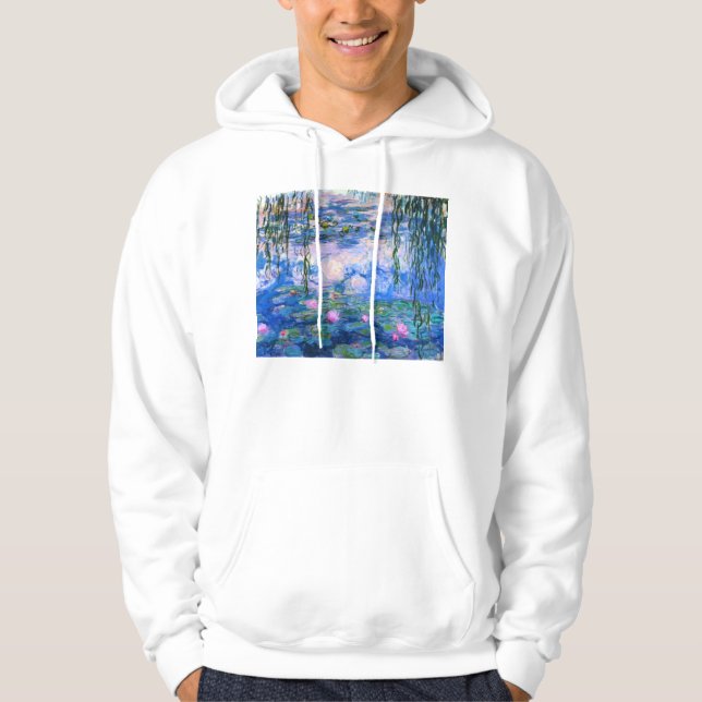 Monet näckrosHoodie Sweatshirt Med Luva (Framsida)