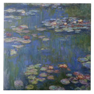MONET-näckrosor 1916 belägger med tegel trivet Kakelplatta
