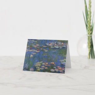 MONET-näckrosor som 1916 blått tonar, noterar Kort