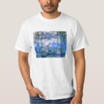 Monet näckrosT-tröja T-shirt<br><div class="desc">Monet näckrosT-tröja. Oljemålning på kanfas från 1916. Monet målade hans berömda näckrosdamm obsessively under avgångsklasserna av hans karriär som drar inspiration från det ljust av solen och dess växling, verkställa på vatten och de vatten- blommorna och lövverket. Denna målning presenterar en vibrerande använda av pinks, deppighet och lila och gör...</div>