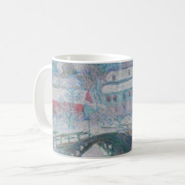 Monet - Norge, byn Sandviken i Snö Kaffemugg (Framsida vänster)