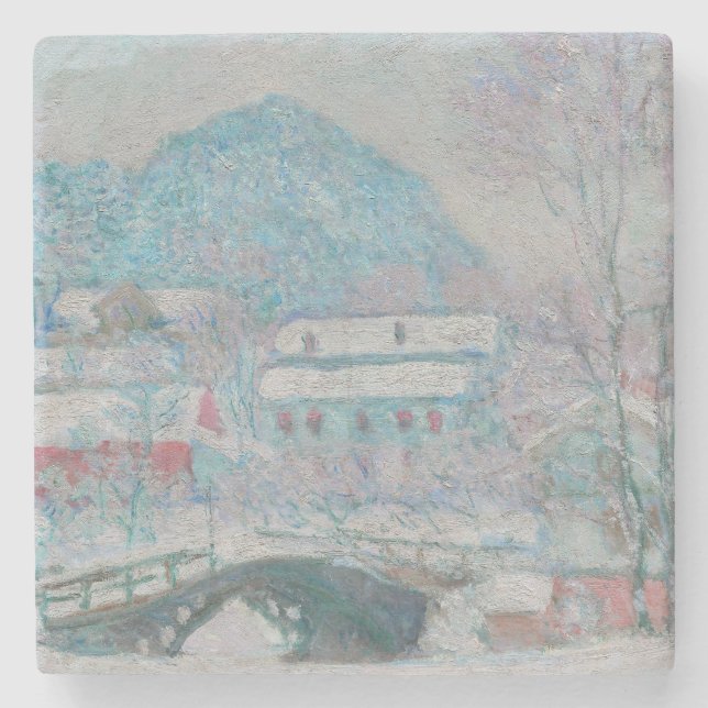 Monet - Norge, byn Sandviken i Snö Stenunderlägg (Framsidan)