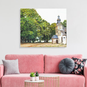 Monet - Notre-Dame kapell konstverk, Canvastryck