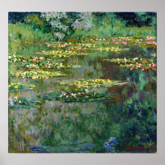Monet - Nympheas bassängen Poster (Framsidan)