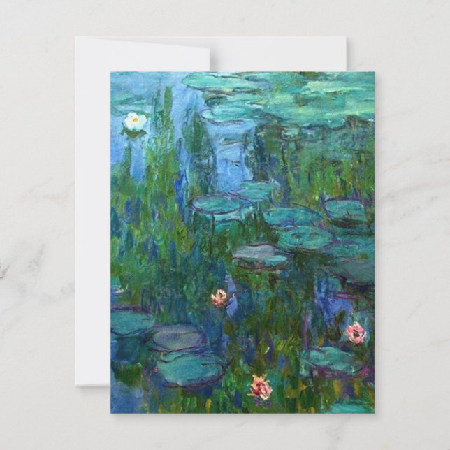 Monet Nympheas näckrosinbjudningar Inbjudningar (Framsida)