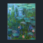 Monet Nympheas näckrosinbjudningar Inbjudningar<br><div class="desc">Monet Nympheas näckrosinbjudningar. Oljemålning på kanfas 1915. För de sist trettio åren av hans liv målade Monet hans liljadamm på Giverny. Nympheas föreställer en av hans bäst och mest älsklingarbeten med dess rik och omväxlande använda av gröntar. En underbar gåva för fläktar av Monet,  impressionism,  näckrosor och fransk konst.</div>