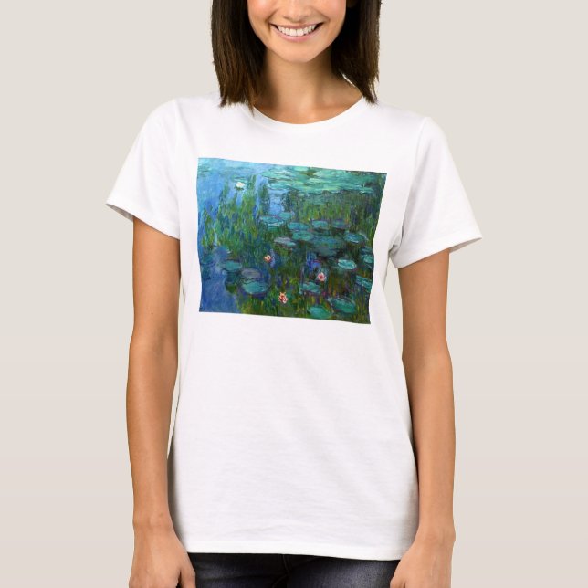 Monet Nympheas näckrosT-tröja T Shirt (Framsida)