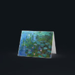 Monet Nympheas Vatten Lilies-anteckningskort Kort<br><div class="desc">Monet Nympheas Vatten Lilies-sedelkort. Oljemålning på arbetsyta 1915. Under de sista trettio åren av sitt liv målade Monet sin lila damm på Giverny. Nympheas representerar ett av sina bästa och mest uppskattade verk med sin rik och varierad använda av gröntar. En underbar gåva till fläkt av Monet, impressionism, vatten och...</div>