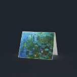 Monet Nympheas Vatten Lilies-anteckningskort Kort<br><div class="desc">Monet Nympheas Vatten Lilies-sedelkort. Oljemålning på arbetsyta 1915. Under de sista trettio åren av sitt liv målade Monet sin lila damm på Giverny. Nympheas representerar ett av sina bästa och mest uppskattade verk med sin rik och varierad använda av gröntar. En underbar gåva till fläkt av Monet, impressionism, vatten och...</div>