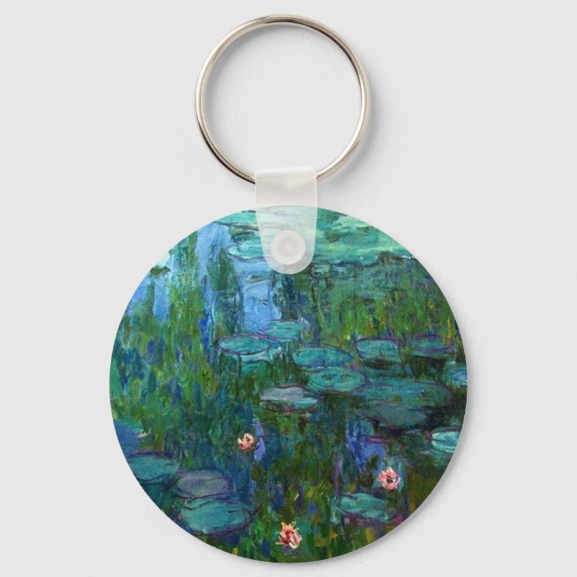 Monet Nympheas Vatten Lilies Nyckelring (Framsida)