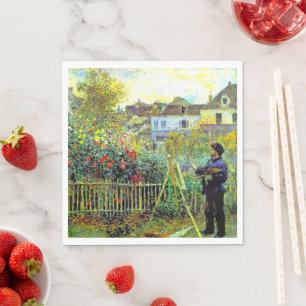 Monet Painting i sin Garden i Argentina Pappersservett