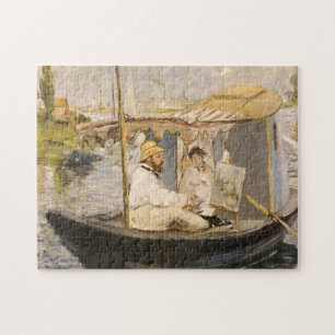 Monet Painting i sin Studio Boat Édouard Manet Pussel