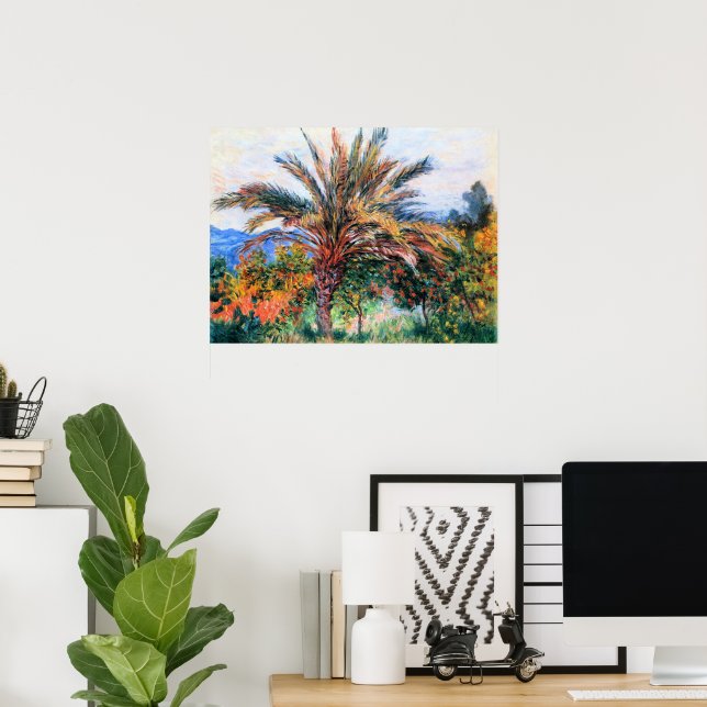 Monet - Palmtree vid Bordighera, Poster (Hemmakontoret)