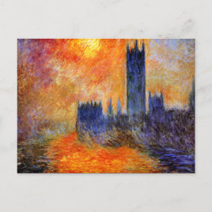 Monet - Parlamentet i Sol Vykort