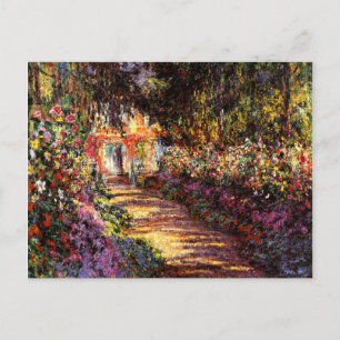 Monet - Pathway in Monet's Garden at Giverny Vykort