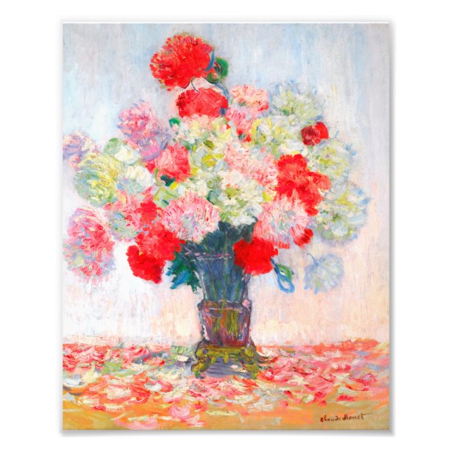 Monet Peonies Fototryck (Framsidan)