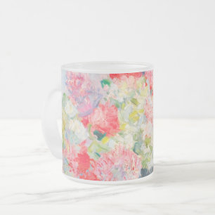 Monet Peonies Frostad Glasmugg
