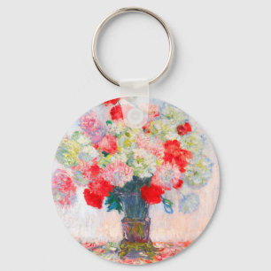 Monet Peonies Nyckelring