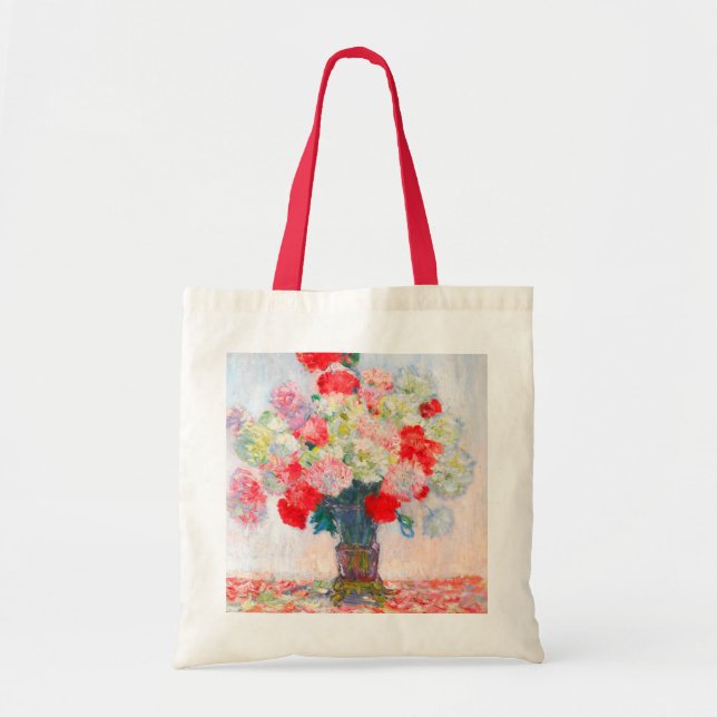 Monet Peonies Tygkasse (Framsidan)