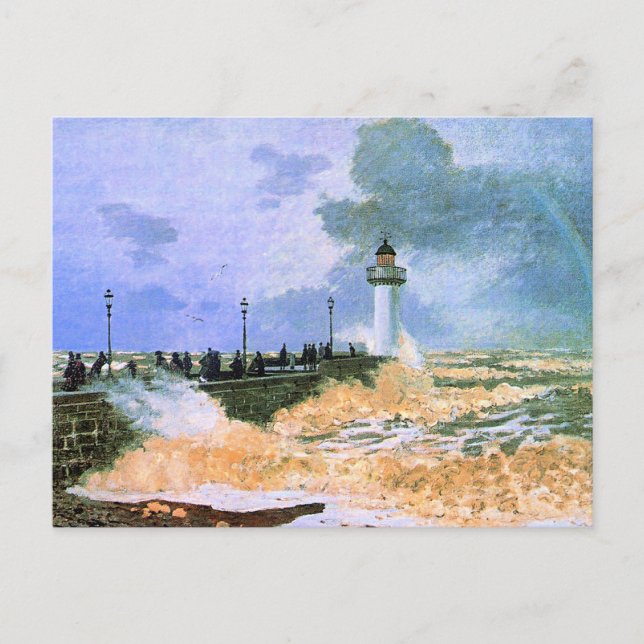 Monet - Piren vid Le Havre, Vykort (Framsida)