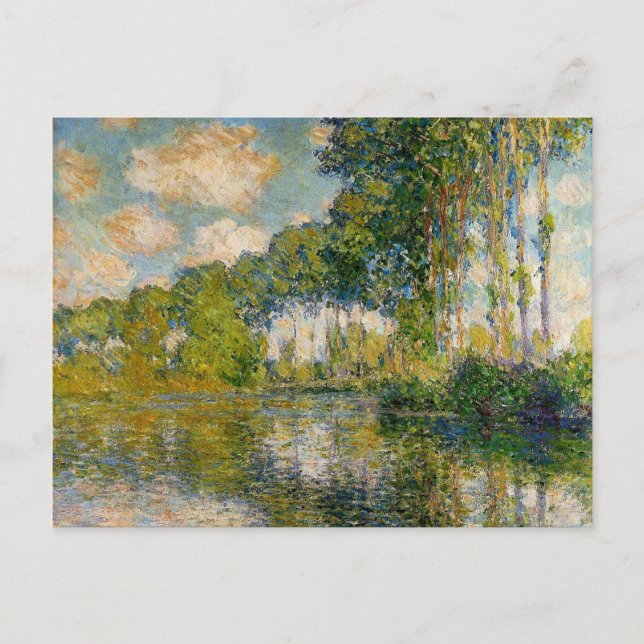 Monet - Poplars på Banker vid floden Epte Vykort (Framsida)