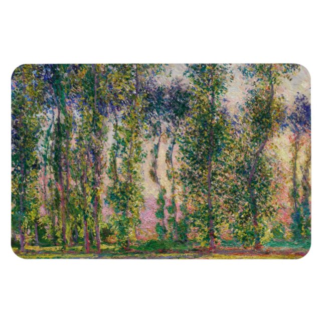 Monet Poplars på Giverny Magnet (Horisontell)