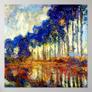 Monet - Poplars på hösten Poster