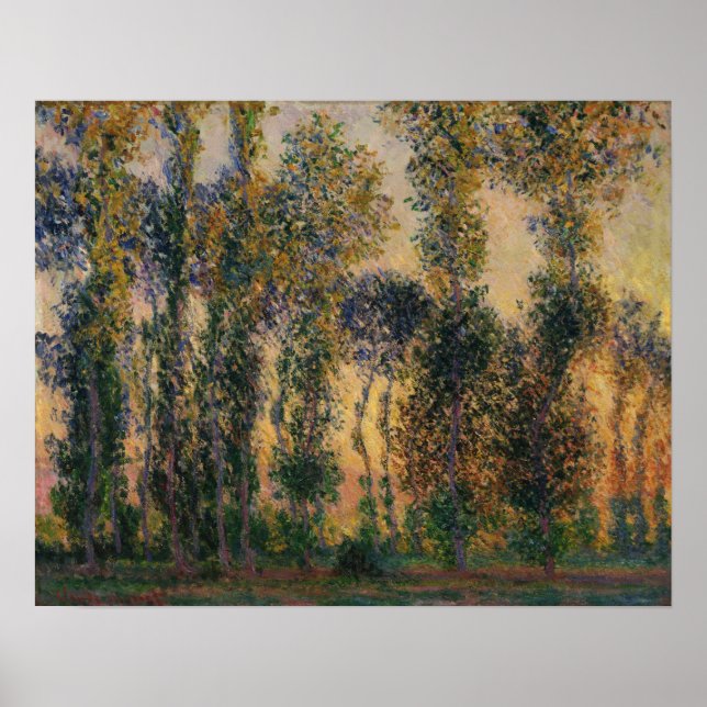 Monet - popparer på Giverny 1888 Poster (Framsidan)