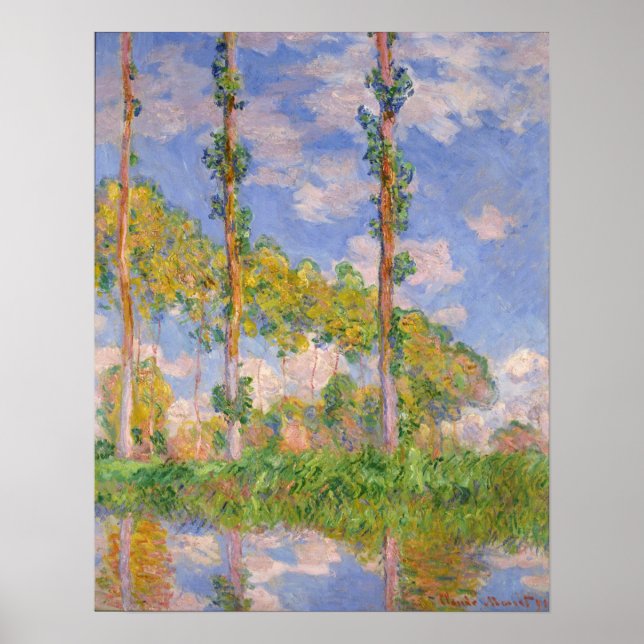 Monet - poppel i Sol Poster (Framsidan)